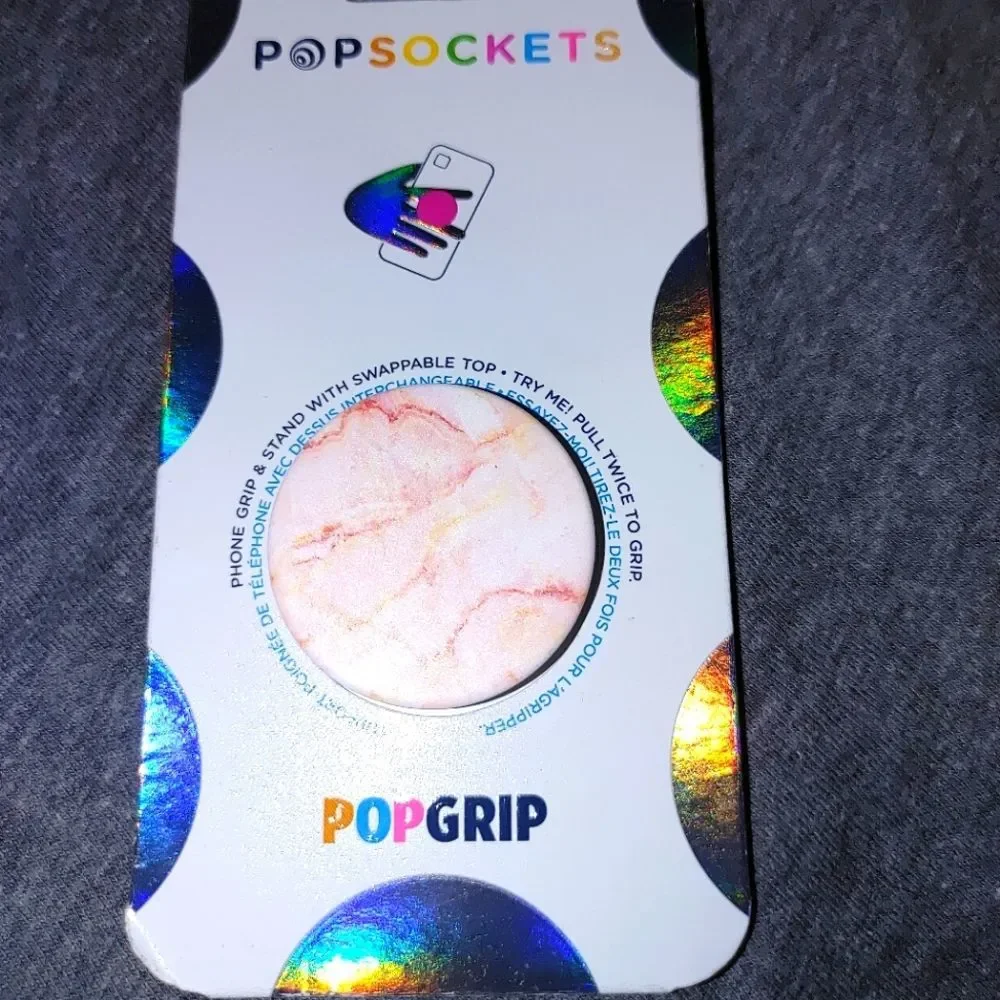 ʕ·ᴥ·ʔPop socket marble pink